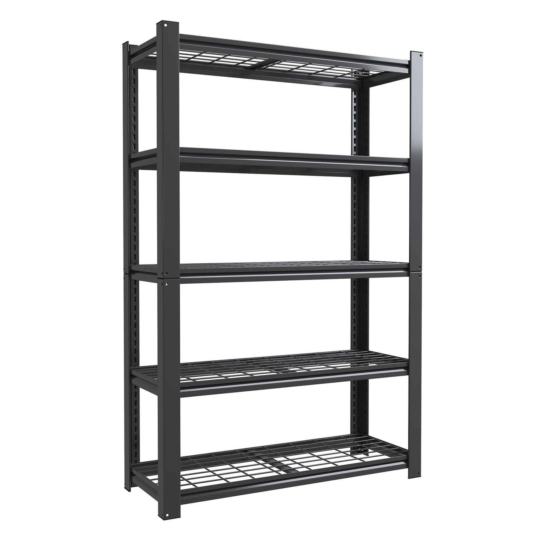 Industrial Heavy Duty Adjustable Metal Mesh Storage Shelving Unit for workshop, garage, storage, or utility use
