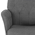 Techni Mobili Modern Upholstered Tufted Office Chair with Arms, Grey for home office seating