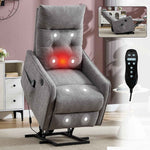 Chenille Single-Motor Power Lift Recliner with Massage & Heat product image