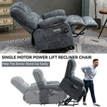 Chenille Power Lift Recliner detail image 26