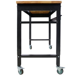 60" Rolling Adjustable Workbench, Black Hammertone workshop project bench