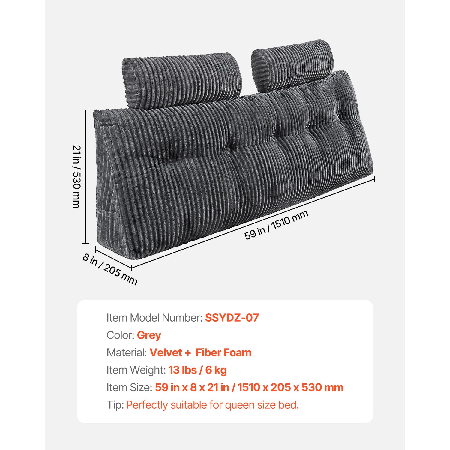 Bed Wedge Headboard Pillow product image 8