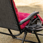 Outsunny Padded Zero Gravity Reclining Lounge Chair detail image 8