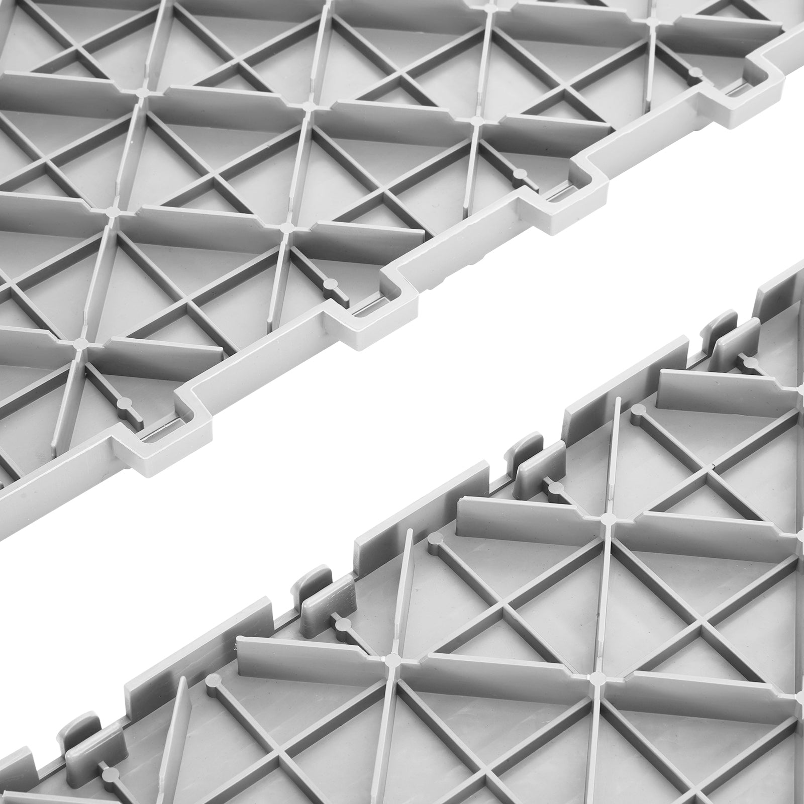 PVC Interlocking Drainage Garage Floor Tiles, 12" x 12" x 0.5" for workshop, garage, storage, or utility use