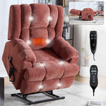 Dual-Motor Heat & Massage Power Lift Recliner, 350 lb Capacity detail image 80