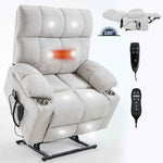 Chenille Dual-Motor Power Lift Recliner, 350 lb Capacity detail image 4