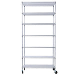 7-Tier Adjustable Wire Shelving Unit, 2450 lb Capacity for workshop, garage, storage, or utility use