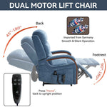 Power Chenille Lift Recliner Chair Dual Motor Infinite Position Up to 350 Pounds detail image 4