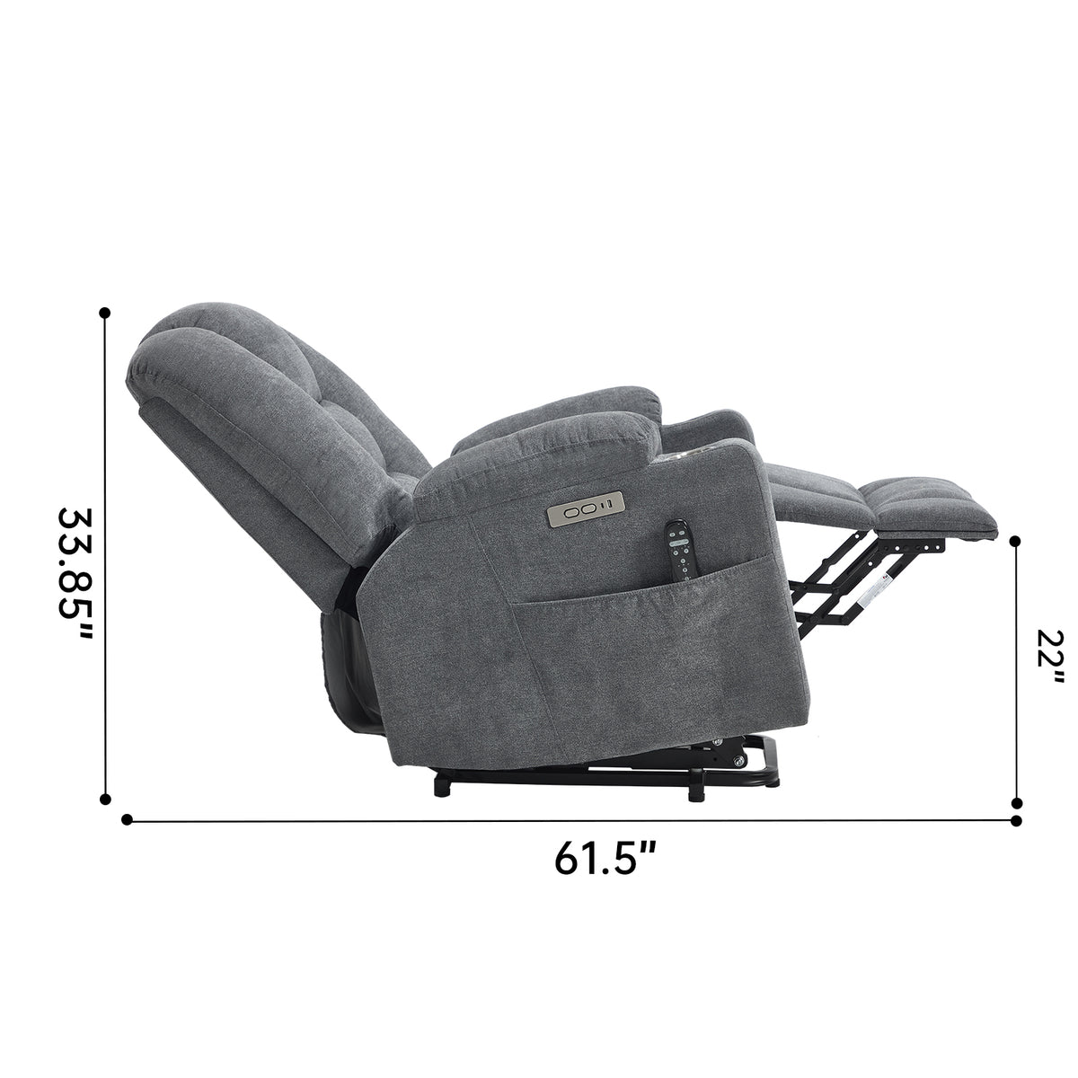 Large Dual-Motor Power Lift Heat & Massage Recliner detail image 14