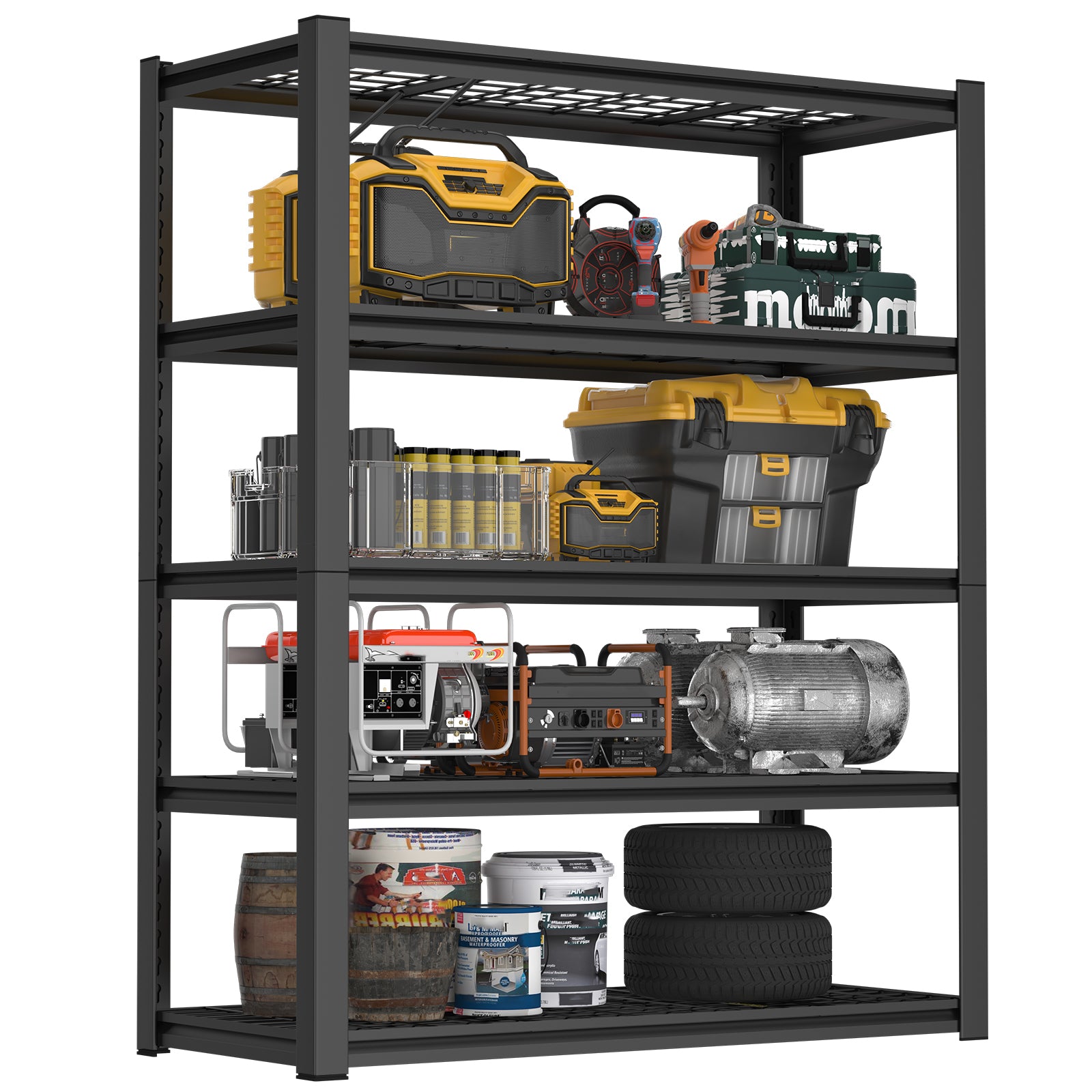 59" Heavy-Duty Metal Garage Storage Rack for workshop, garage, storage, or utility use