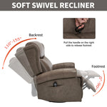 Heat Massage Manual Recliner Chair with Rocker and Swivel for Living Room detail image 118