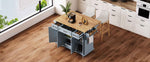 54 in. Rolling Kitchen Island with Drop Leaf & Storage product view 95