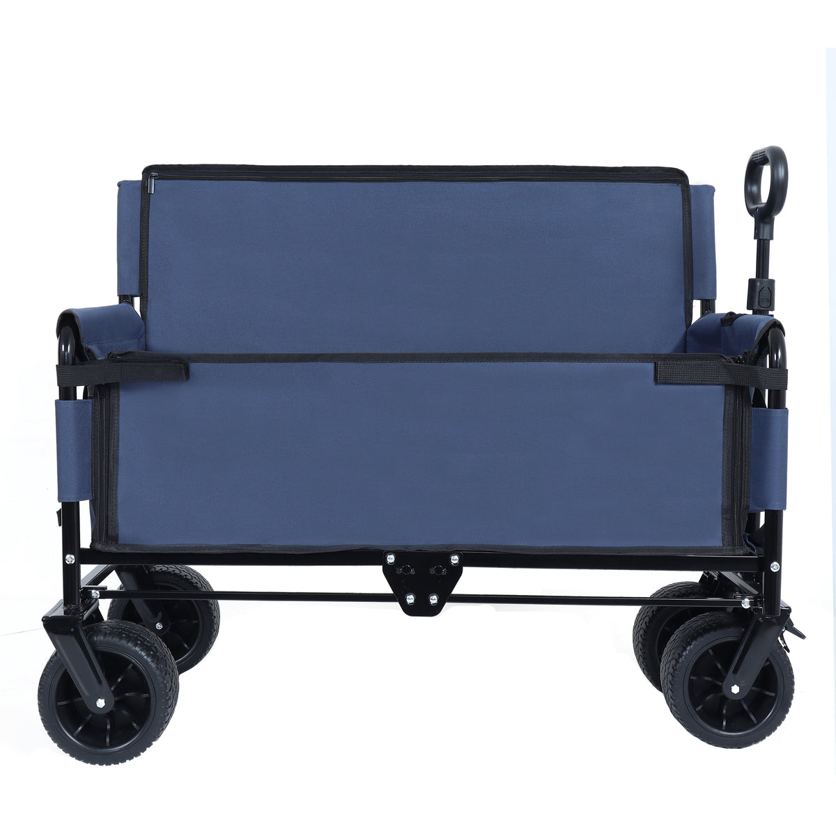 3-in-1 Folding Wagon Cart with Bench Seat & Storage for workshop, garage, storage, or utility use
