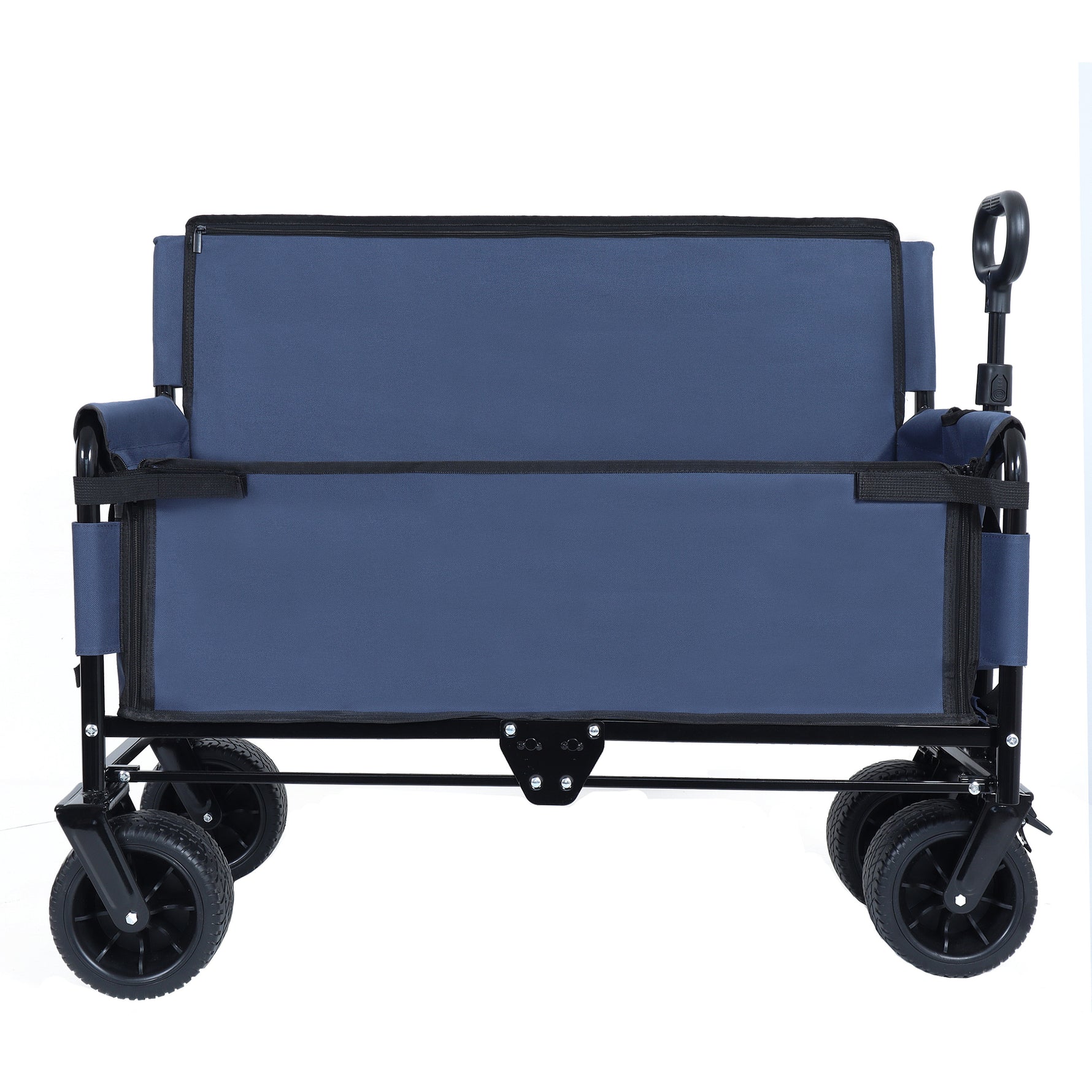 3-in-1 Folding Wagon Cart with Bench Seat & Storage for workshop, garage, storage, or utility use