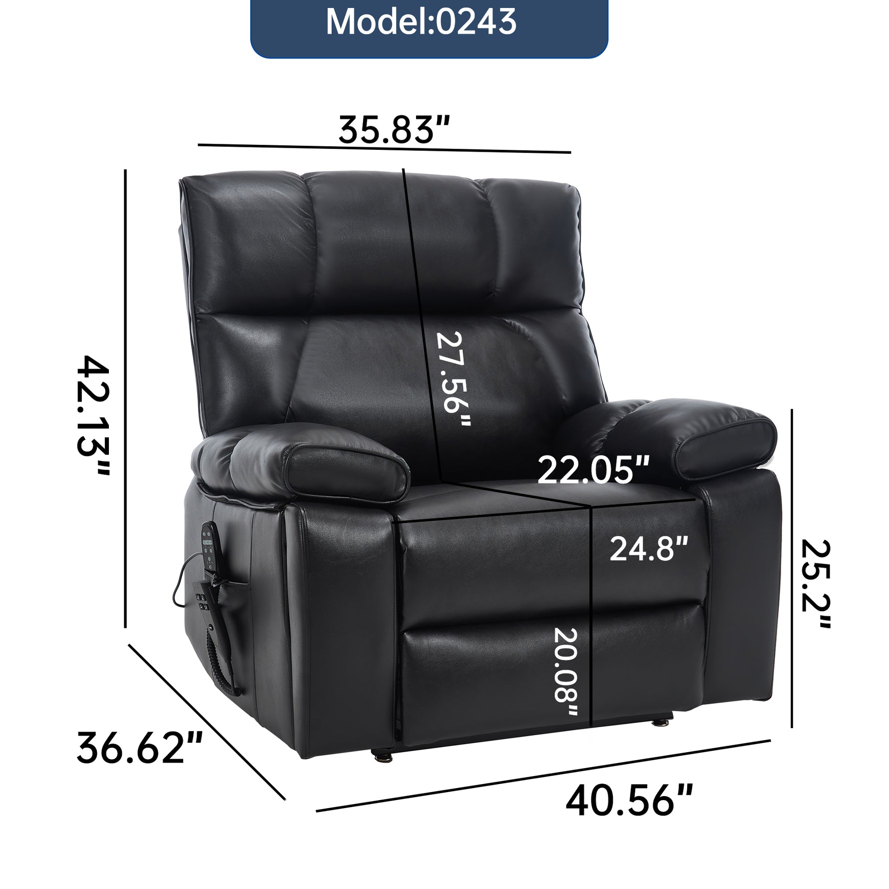 Dual-Motor Power Lift Recliner with Heat & Massage, 350 lb Capacity detail image 42