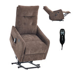 Chenille Single-Motor Power Lift Recliner with Massage & Heat detail image 30