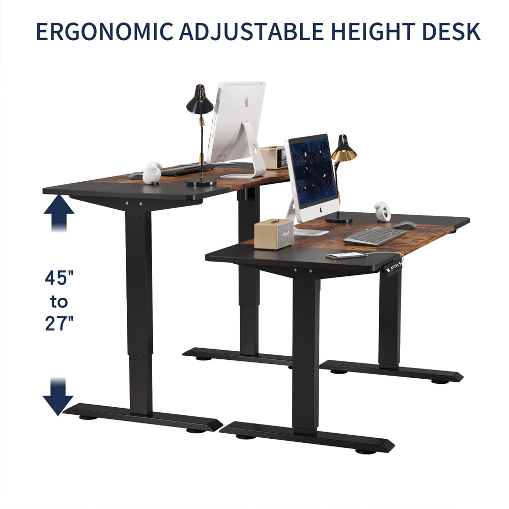 55" x 24" Electric Standing Desk workspace desk setup