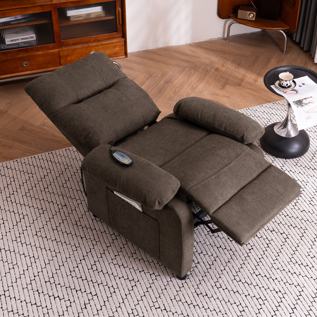 Chenille Massage Recliner with Heat & Remote Control detail image 20