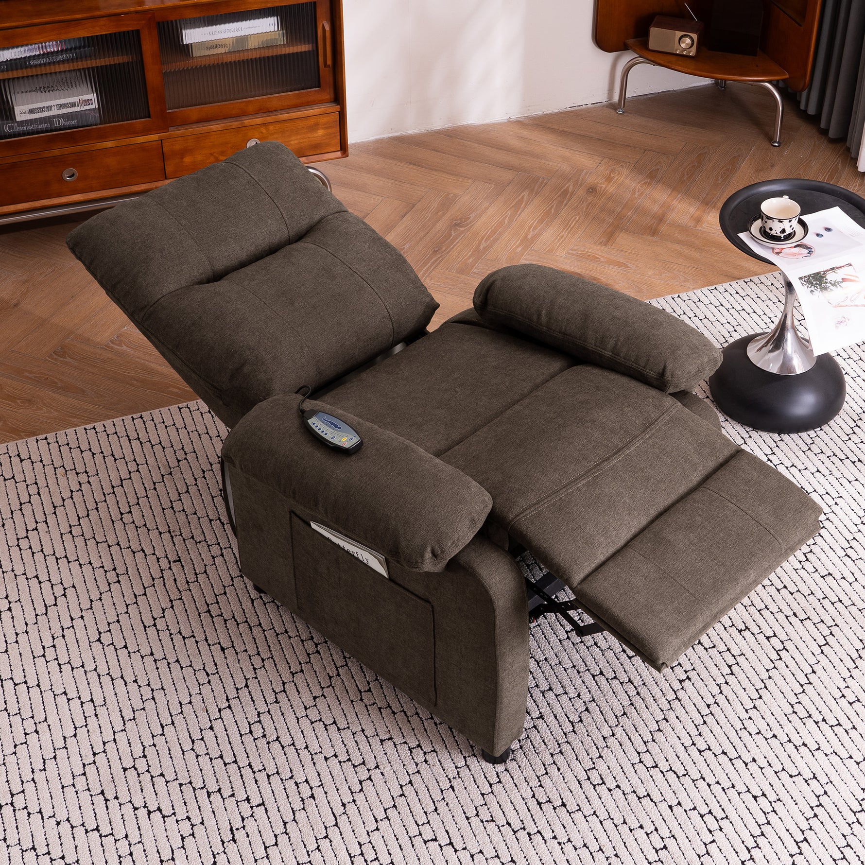 Chenille Massage Recliner with Heat & Remote Control detail image 20