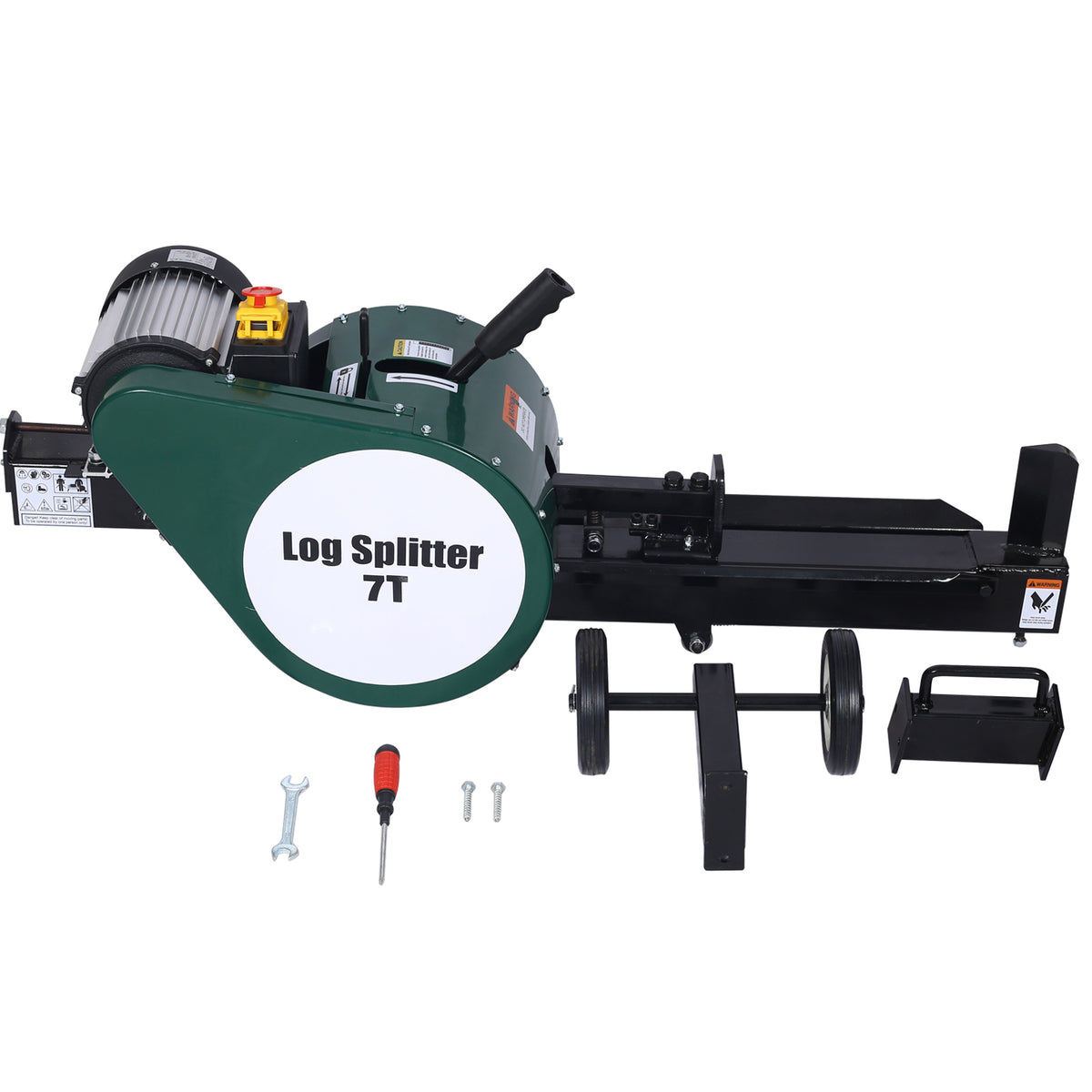 7-Ton Portable Electric Horizontal Log Splitter for workshop, garage, storage, or utility use