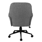 Techni Mobili Modern Upholstered Tufted Office Chair with Arms, Grey for home office seating