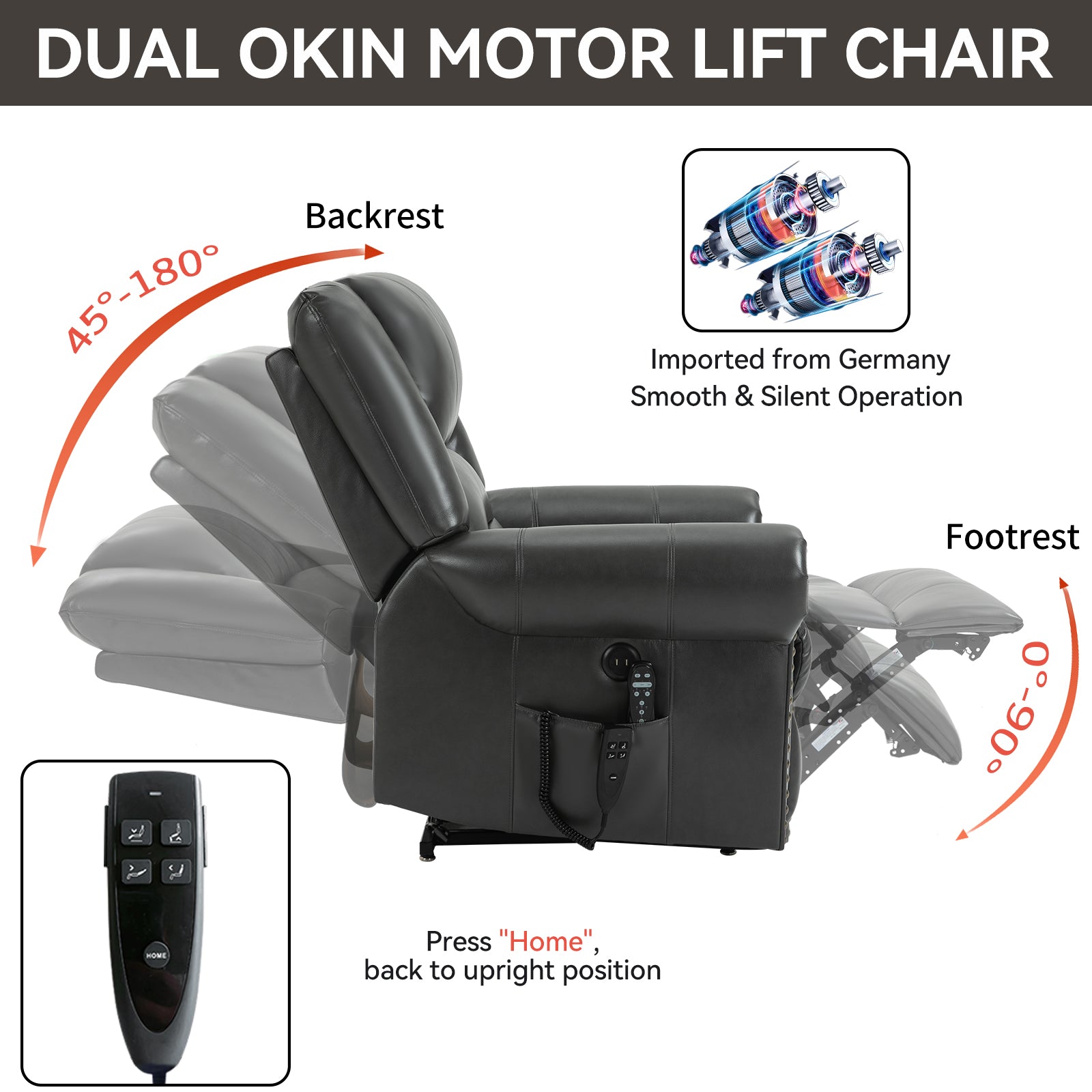 Dual-Motor Power Lift Heat & Massage Recliner detail image 52