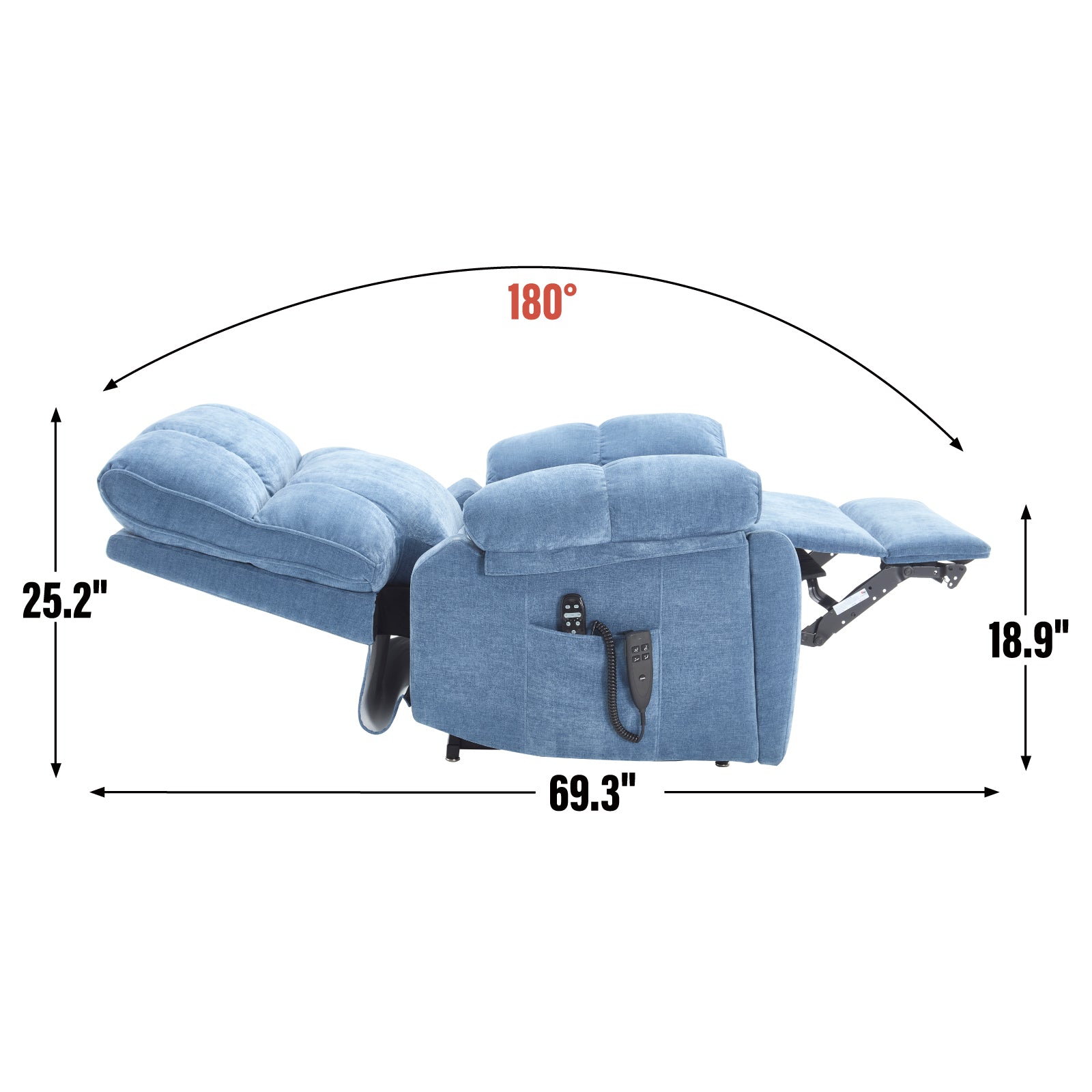 Dual-Motor Power Lift Recliner with Heat & Massage, 350 lb Capacity detail image 60