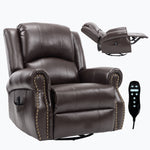 Heat Massage Manual Recliner Chair with Rocker and Swivel for Living Room detail image 23