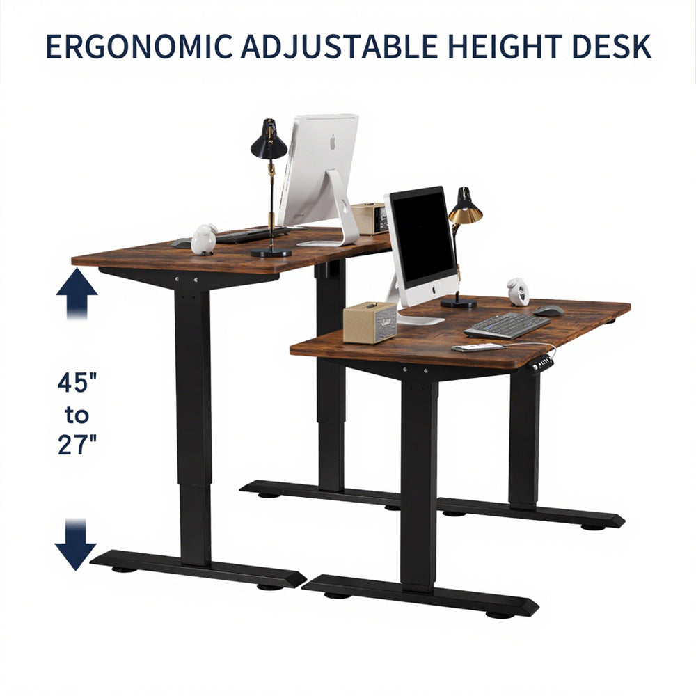 55" x 24" Electric Standing Desk workspace desk setup