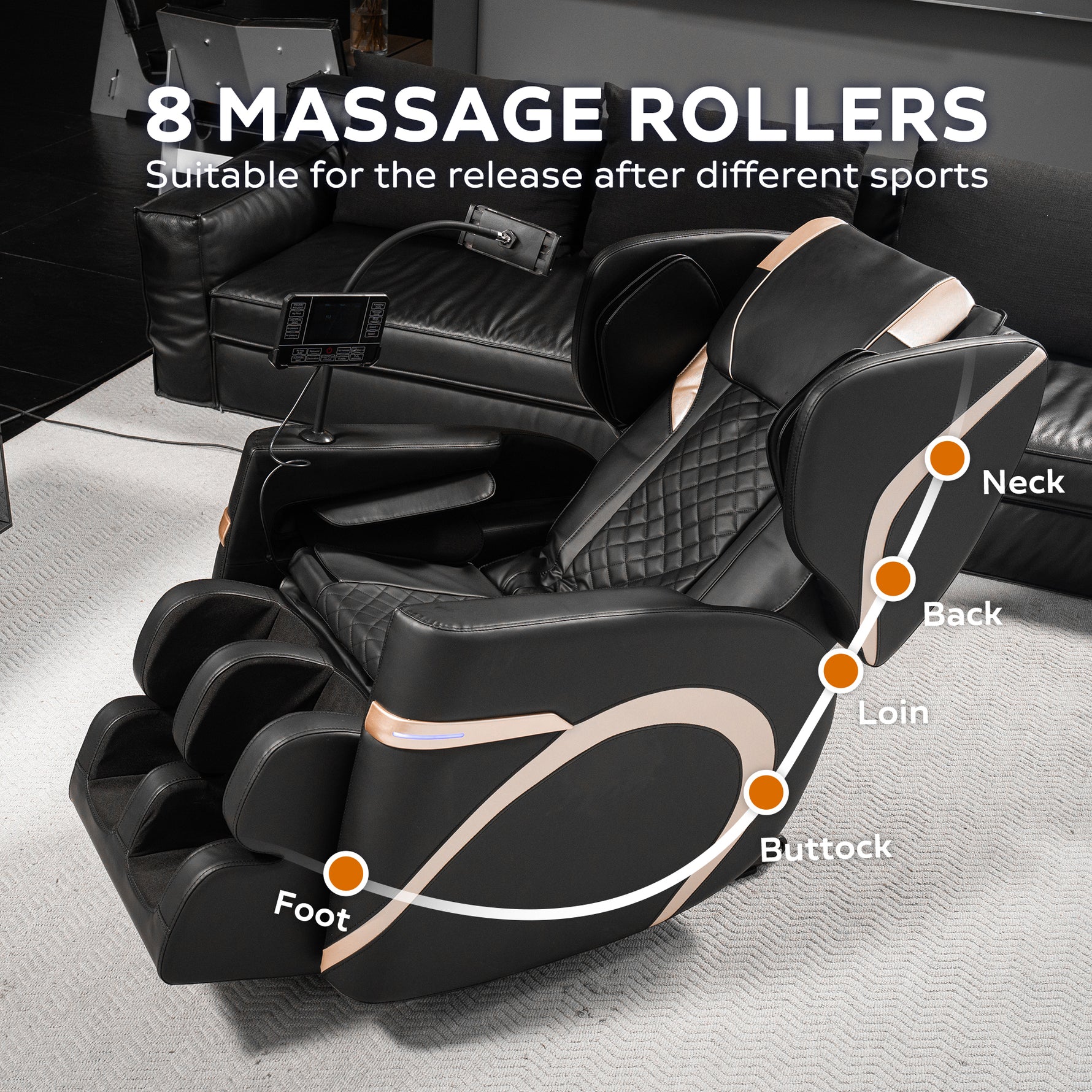 Zero Gravity Massage Recliner with Full-Body Air Pressure detail image 32