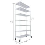 7-Tier Adjustable Wire Shelving Unit, 2450 lb Capacity for workshop, garage, storage, or utility use