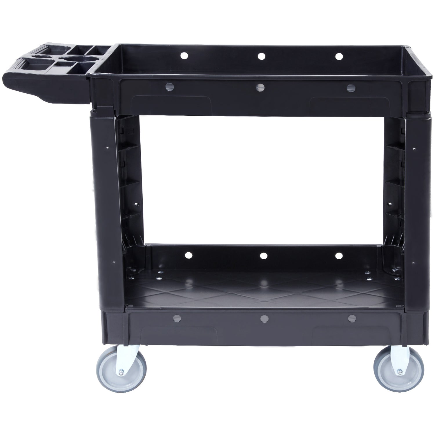 Heavy-Duty Rolling Utility Service Cart with 360° Swivel Wheels for workshop, garage, storage, or utility use