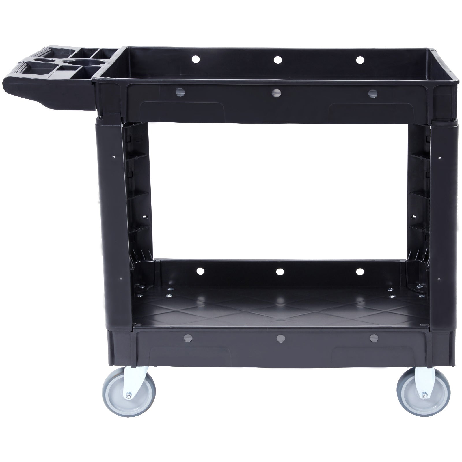 Heavy-Duty Rolling Utility Service Cart with 360° Swivel Wheels for workshop, garage, storage, or utility use