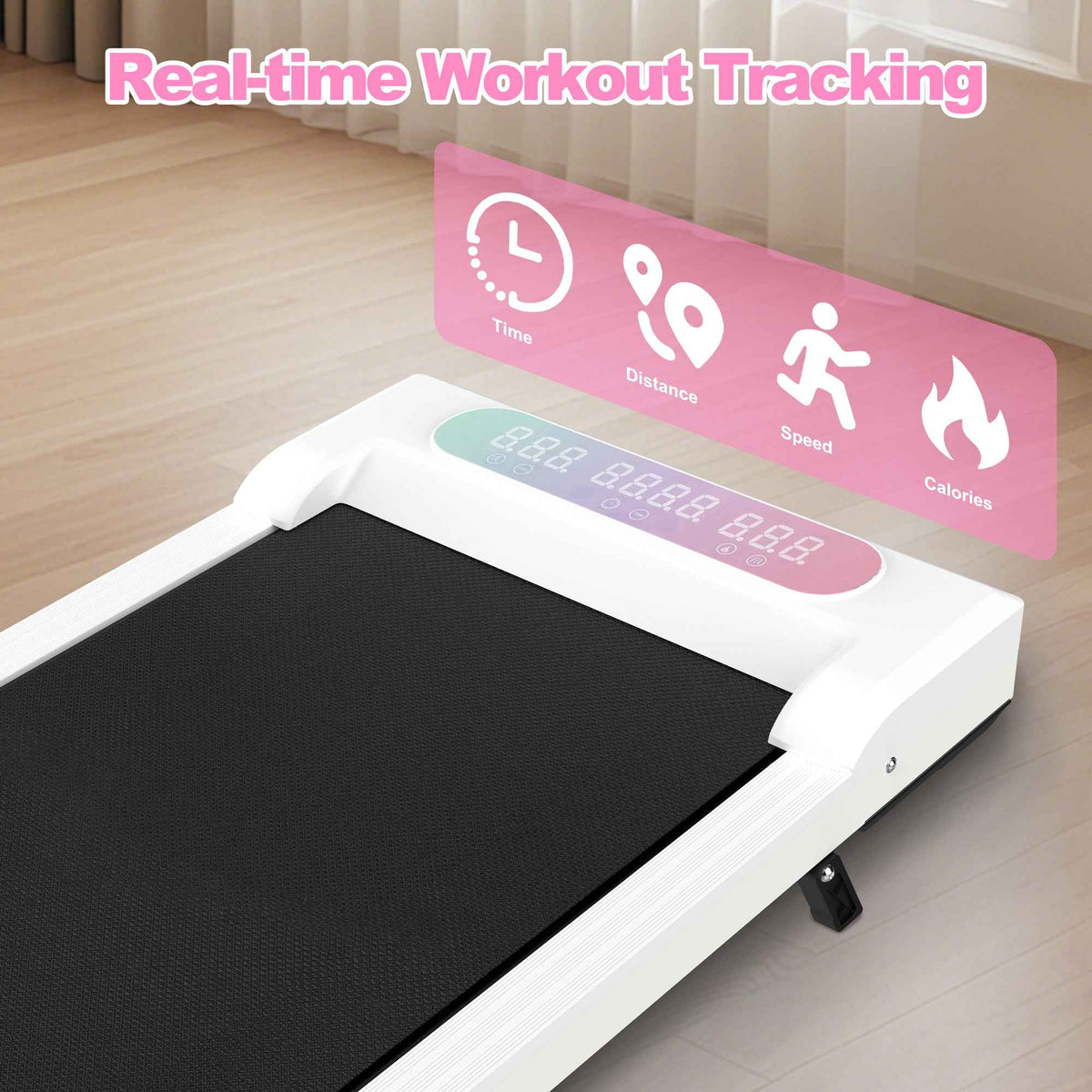 Foldable Under-Desk Walking Pad with Handlebar & Incline under-desk walking pad