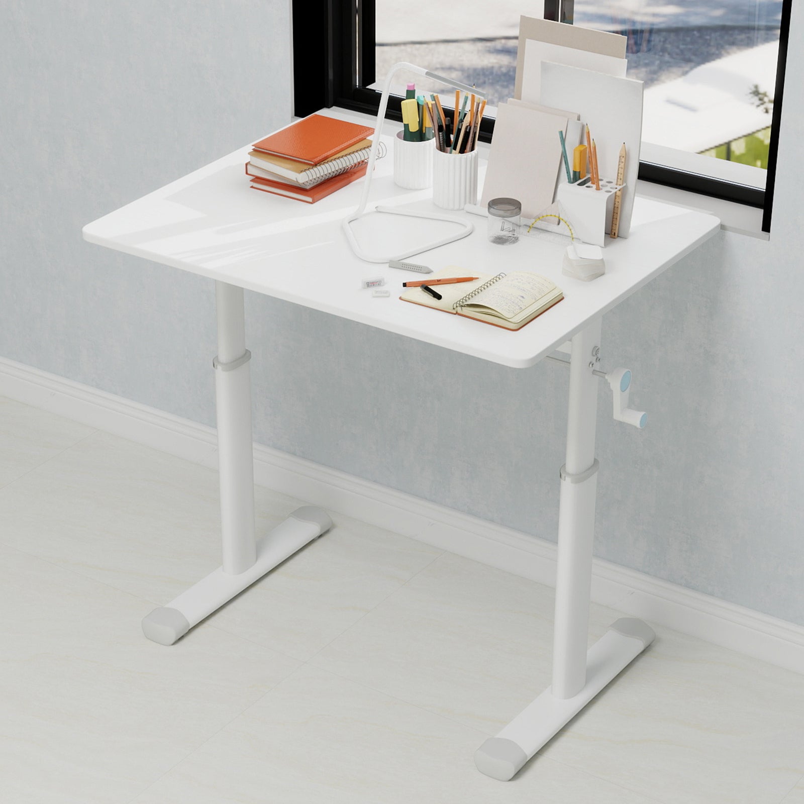 Height Adjustable Study Desk for Home Office workspace desk setup
