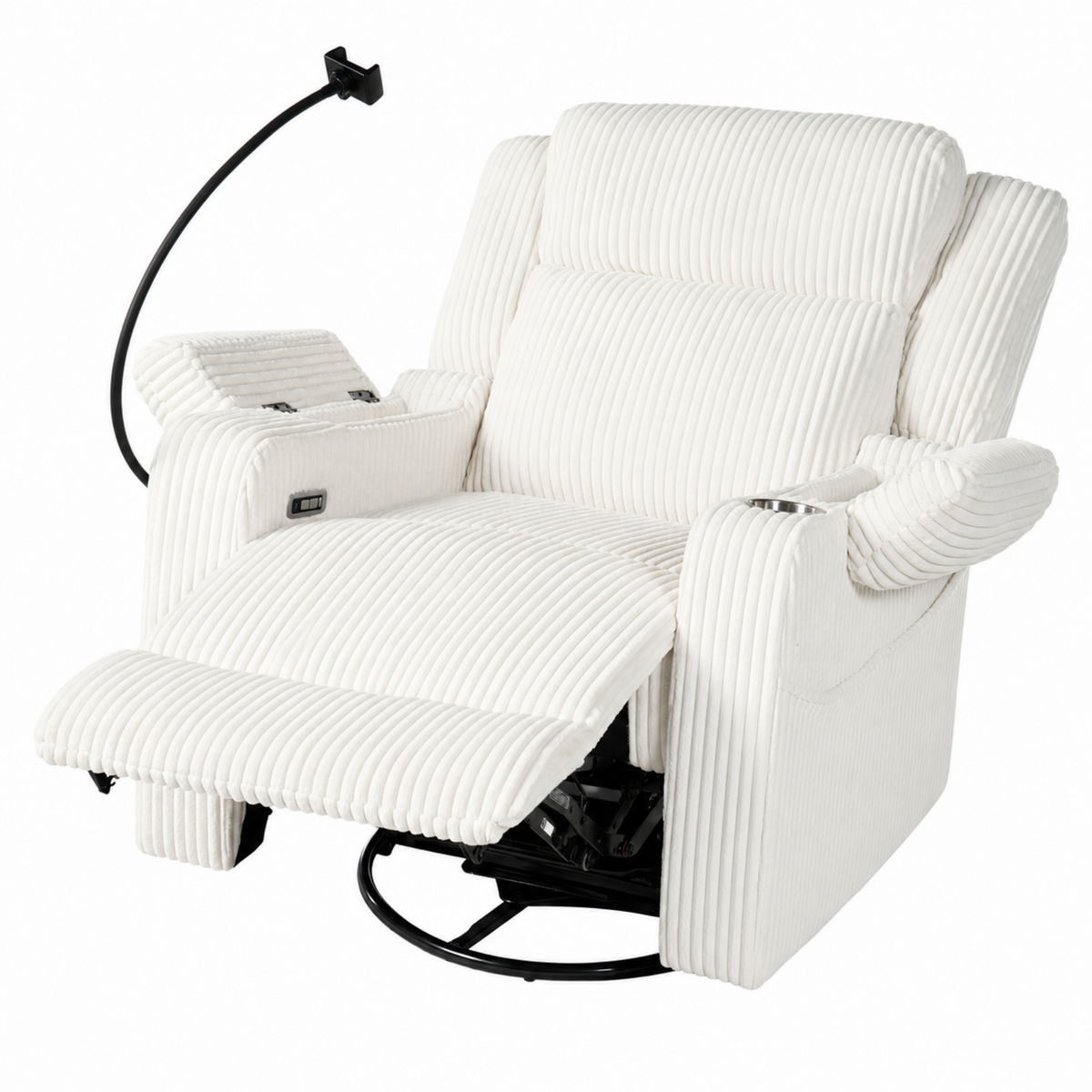 Electric Power Recliner Chair with Heat and Massage, 270° Swivel detail image 18