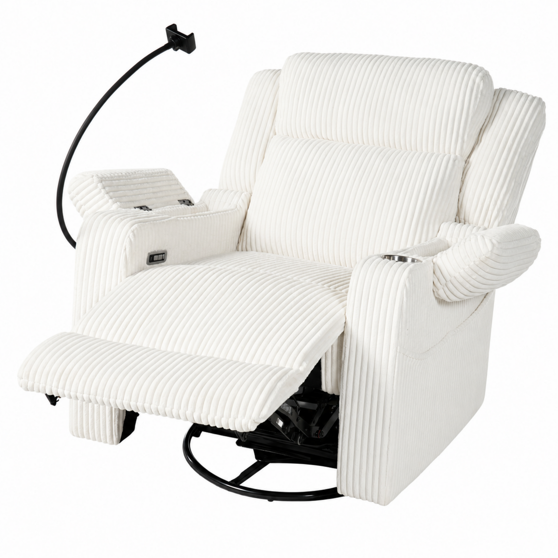 Electric Power Recliner Chair with Heat and Massage, 270° Swivel detail image 18