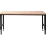 VEVOR Adjustable Height Hardwood Workbench with Power Outlets for workshop, garage, storage, or utility use