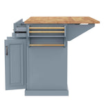 54 in. Rolling Kitchen Island with Drop Leaf & Storage product view 85