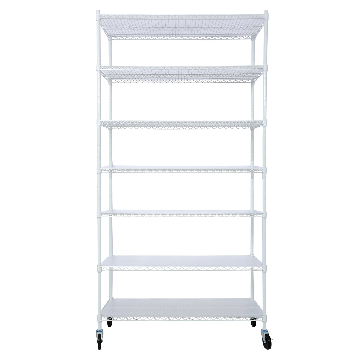 7-Tier Adjustable Wire Shelving Unit, 2450 lb Capacity for workshop, garage, storage, or utility use