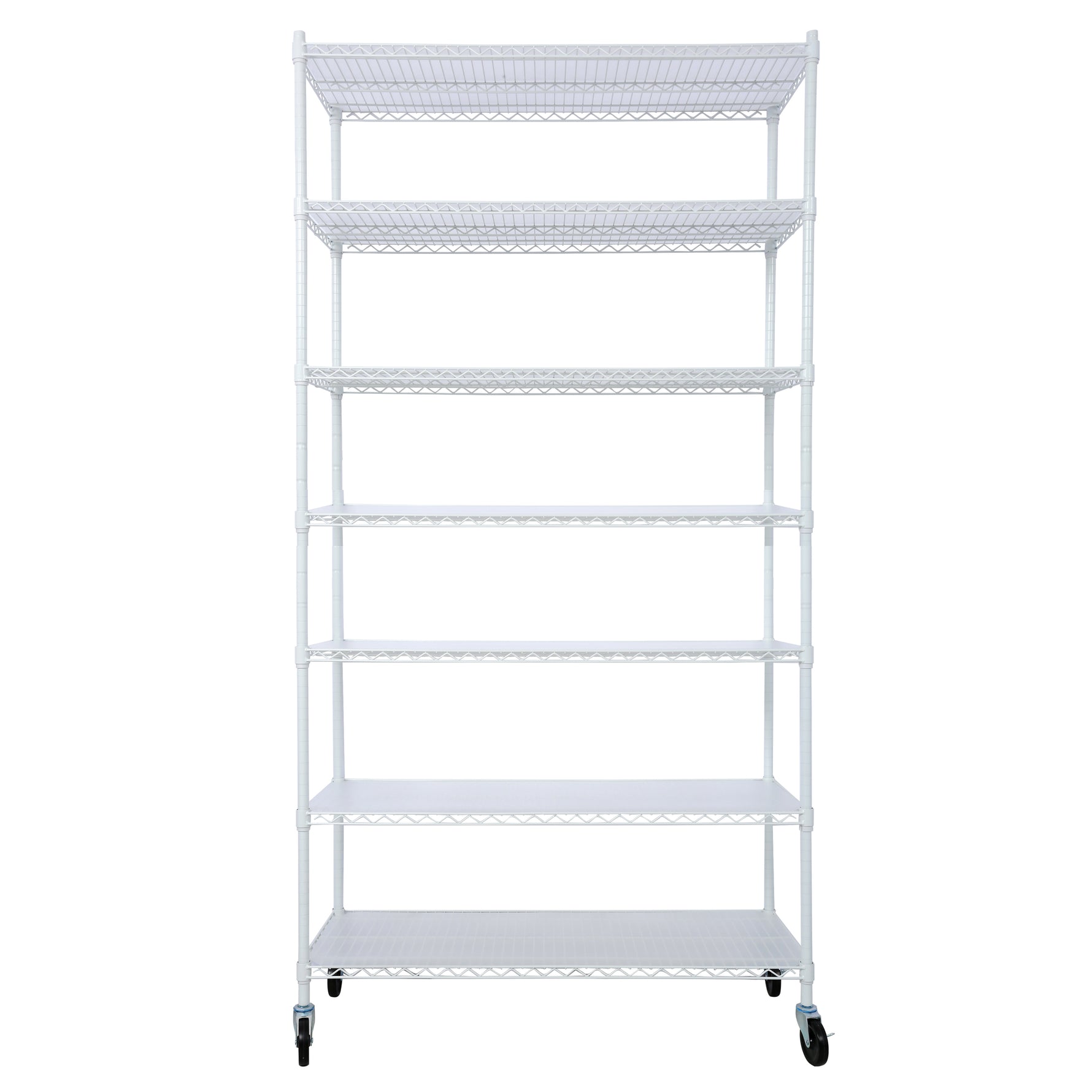 7-Tier Adjustable Wire Shelving Unit, 2450 lb Capacity for workshop, garage, storage, or utility use
