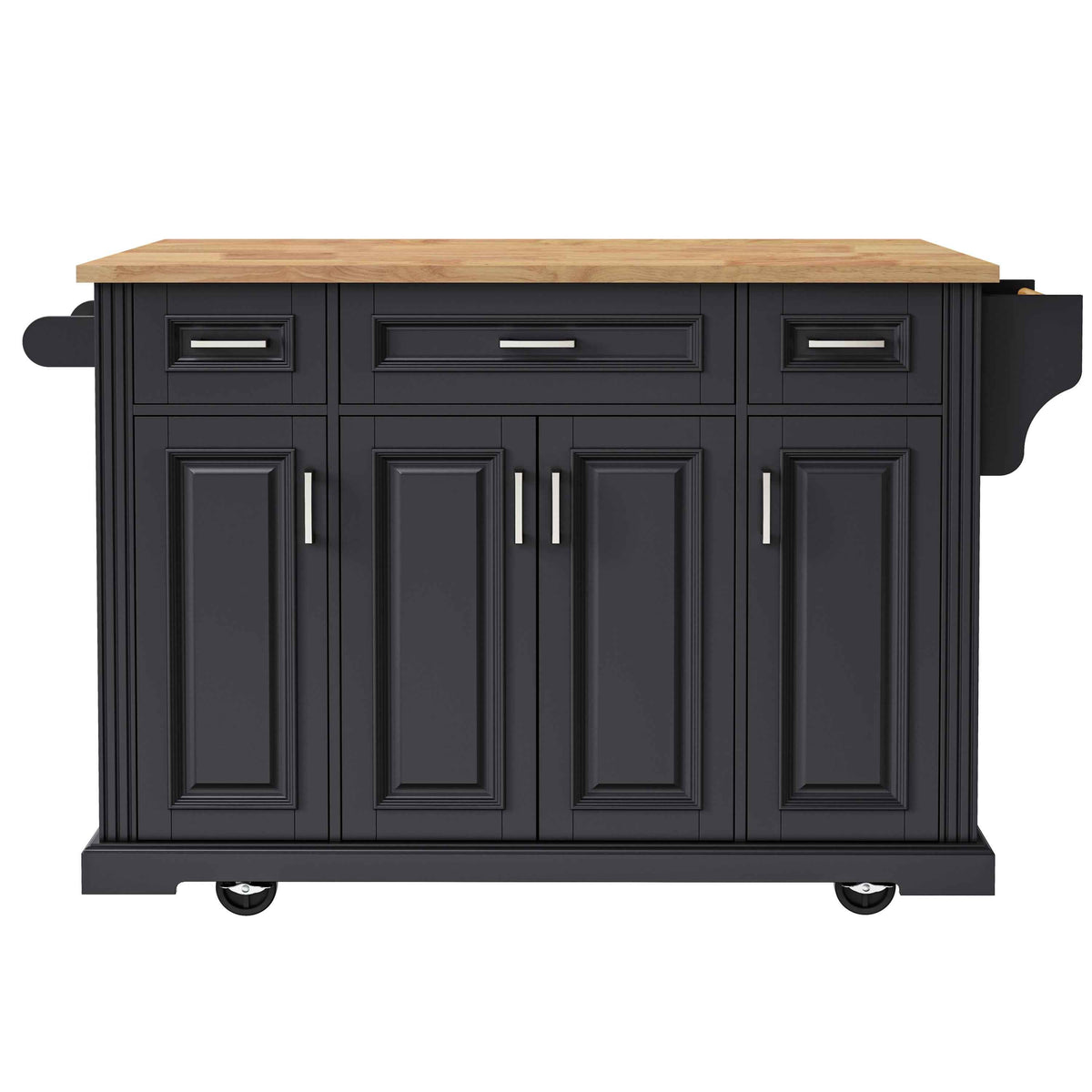 54 in. Rolling Kitchen Island with Drop Leaf & Storage product view 47