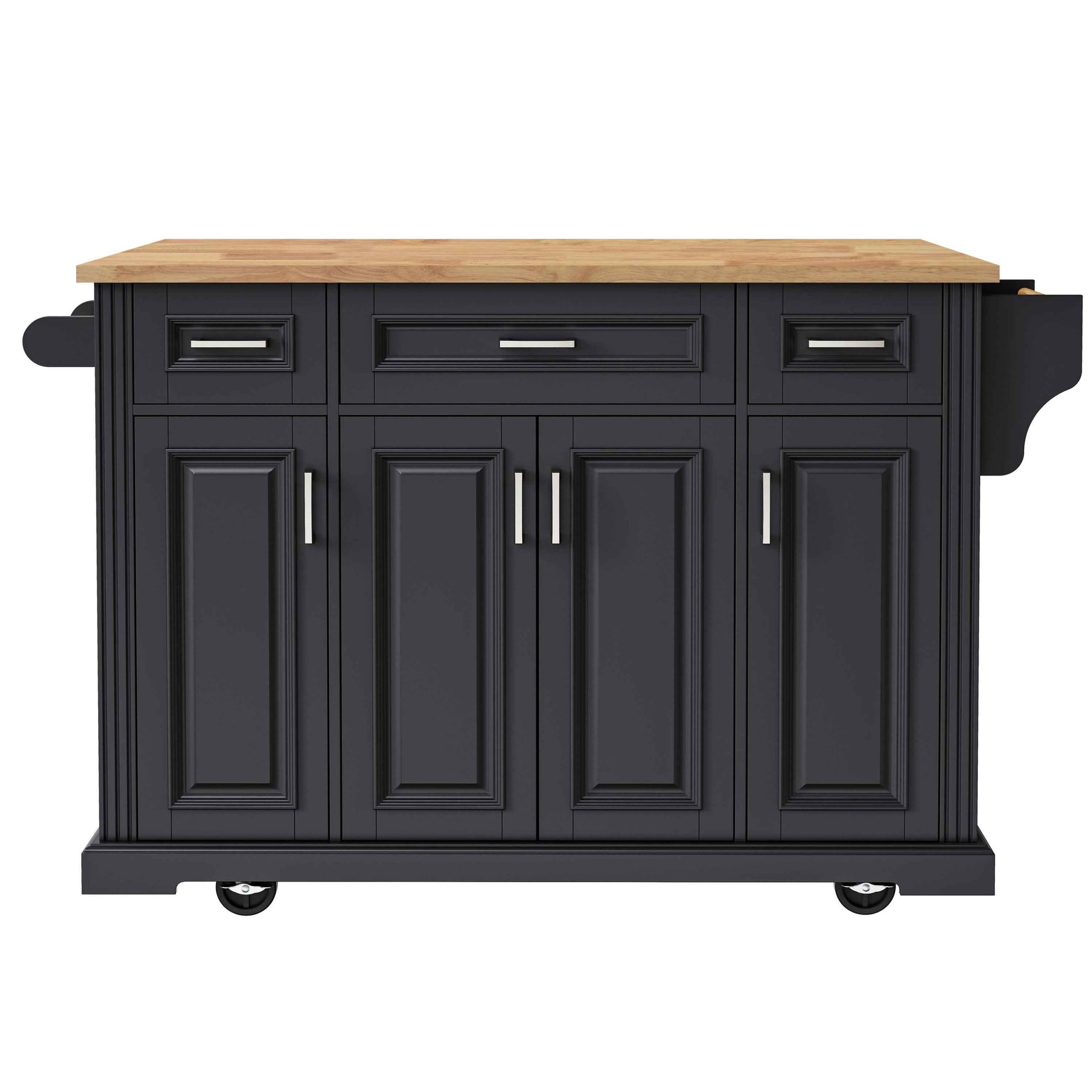 54 in. Rolling Kitchen Island with Drop Leaf & Storage product view 47