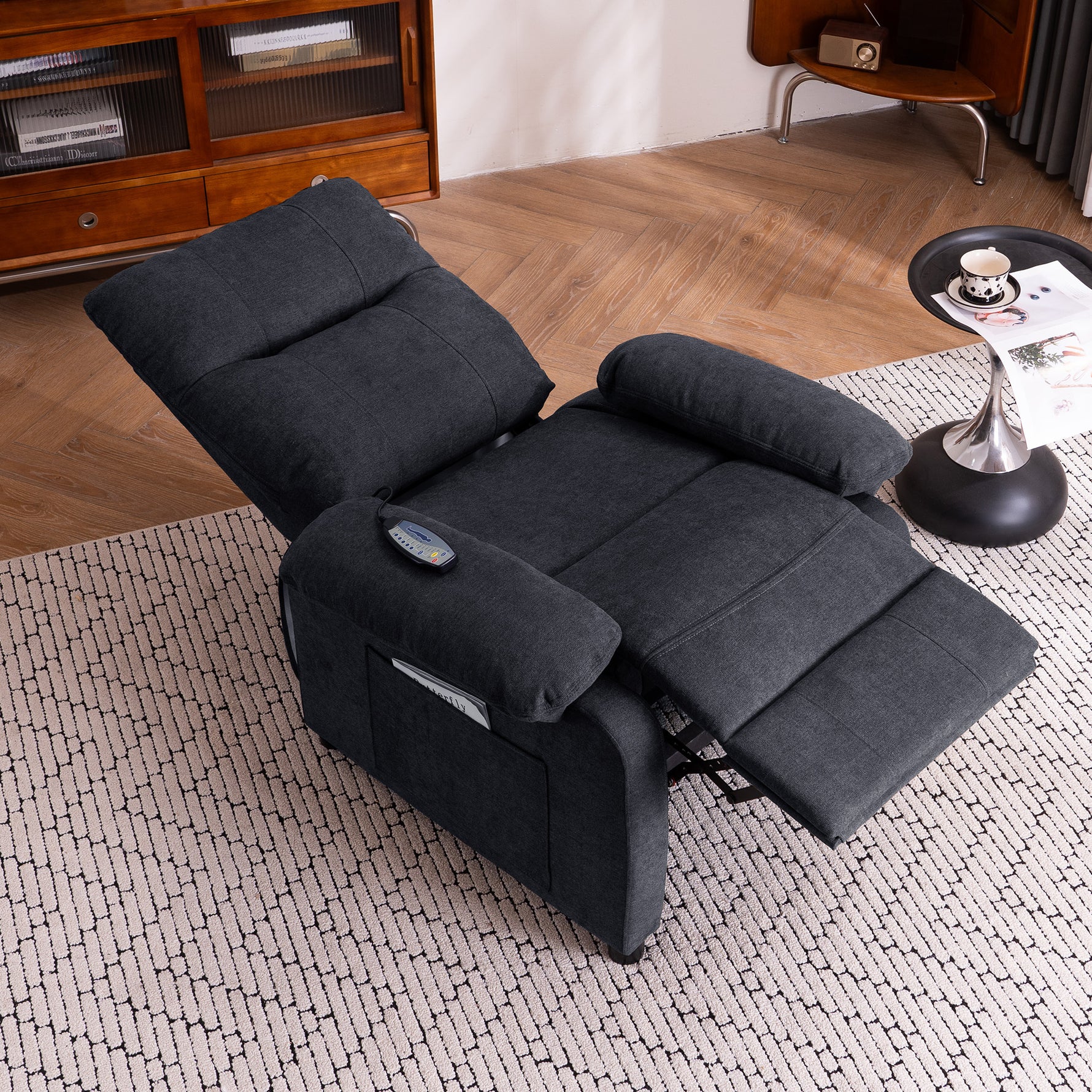 Chenille Massage Recliner with Heat & Remote Control detail image 7