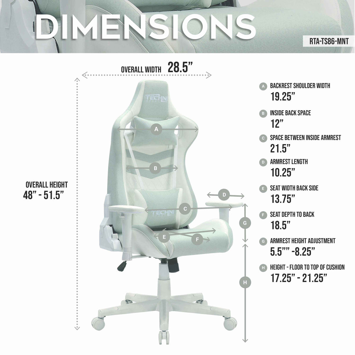 Techni Sport TS86 Ergonomic Office Chair product image 4