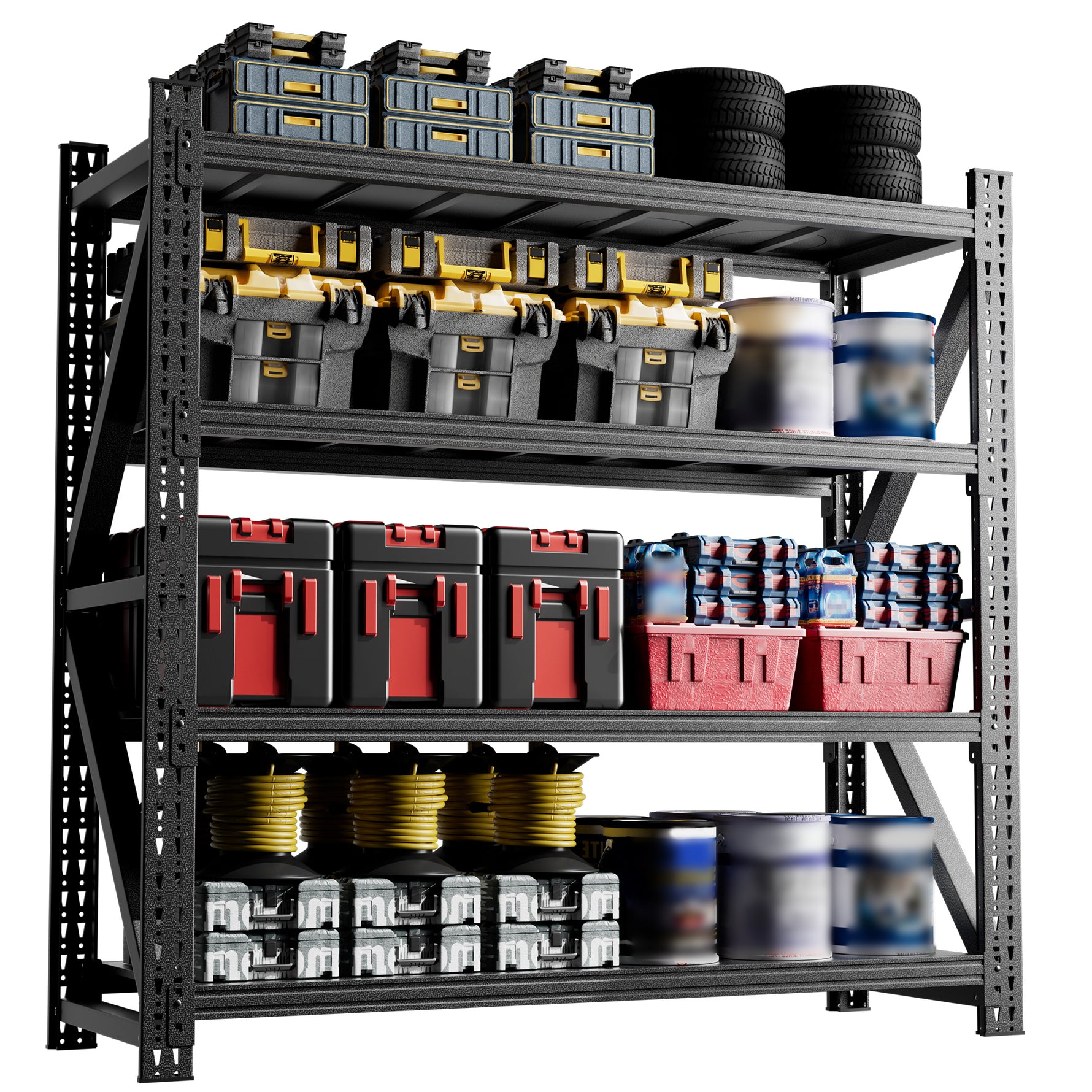 Heavy-Duty Adjustable Garage Shelving for Warehouse Storage for workshop, garage, storage, or utility use