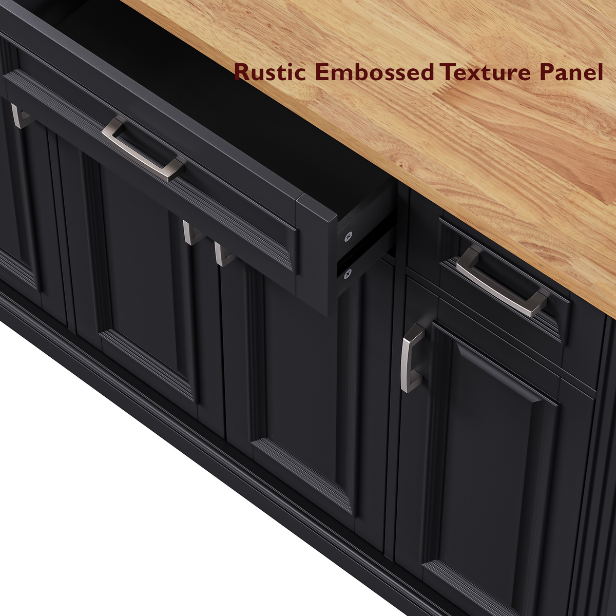 54 in. Rolling Kitchen Island with Drop Leaf & Storage product view 45