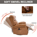 Heat Massage Manual Recliner Chair with Rocker and Swivel for Living Room detail image 88