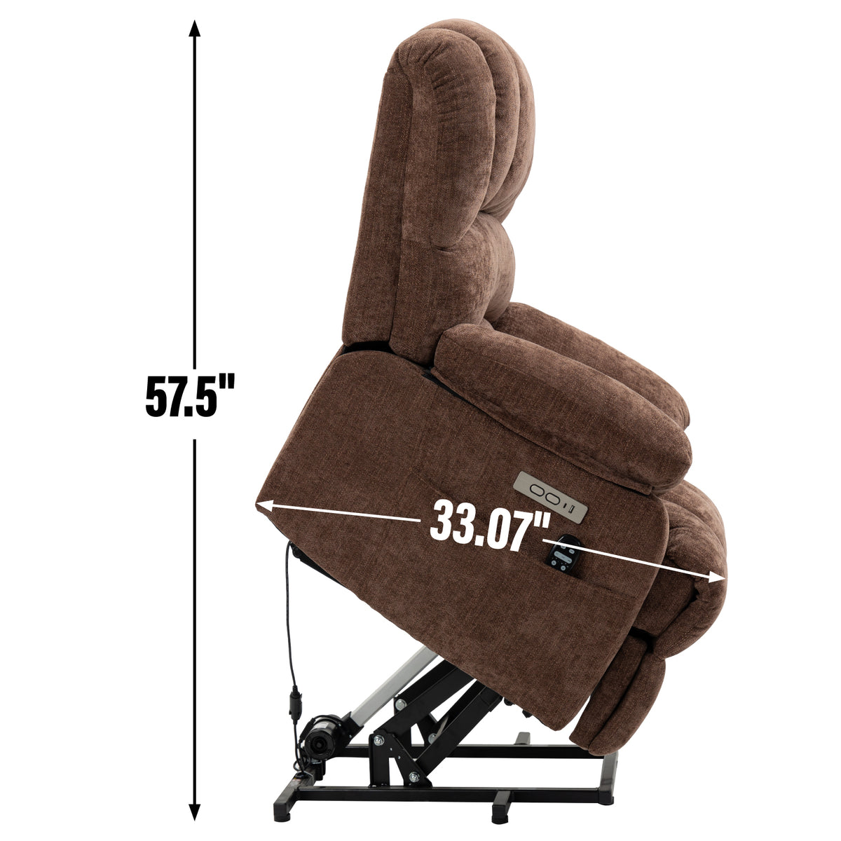 Chenille Power Lift Recliner detail image 58
