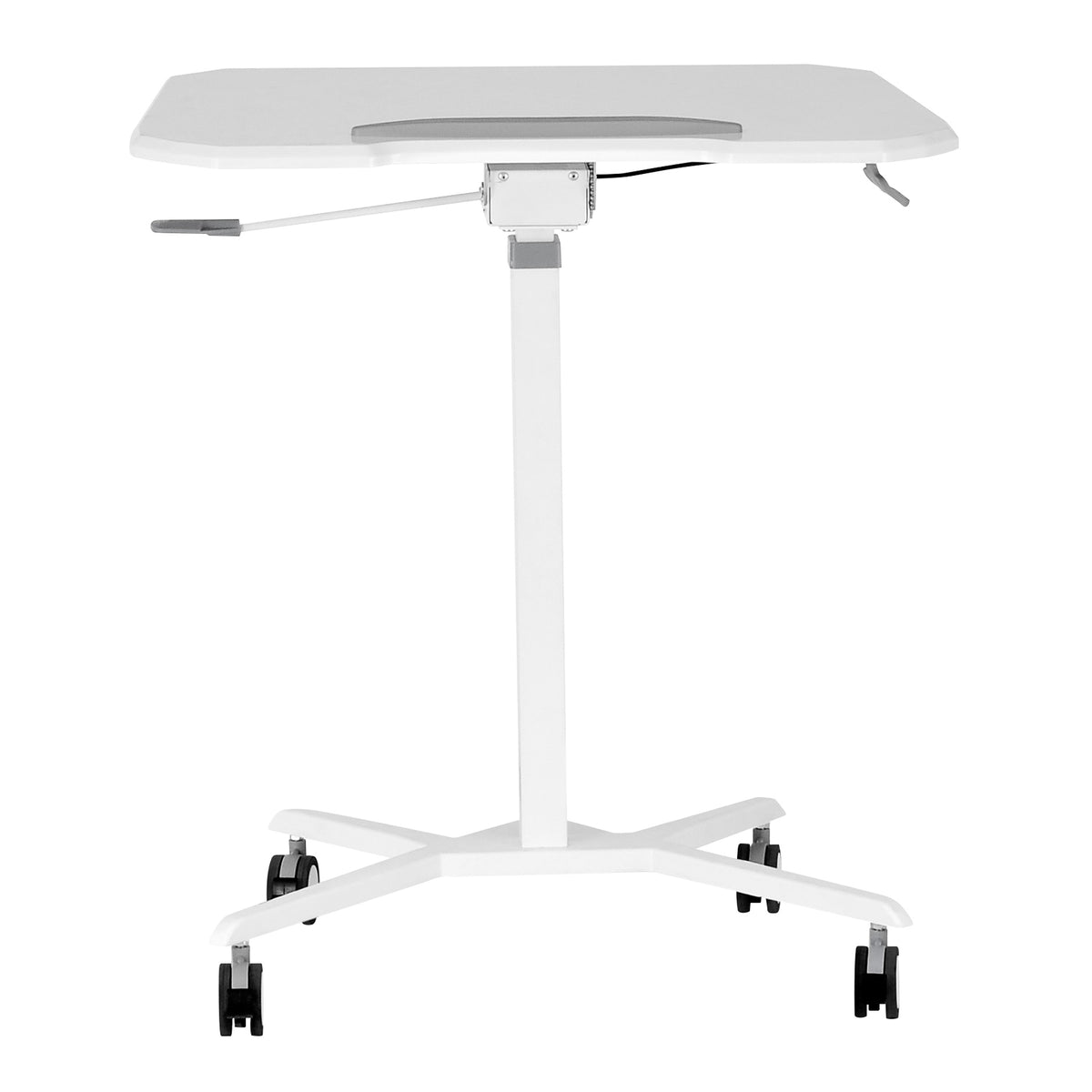 Techni Mobili White Sit-to-Stand Mobile Laptop Cart mobile laptop workstation